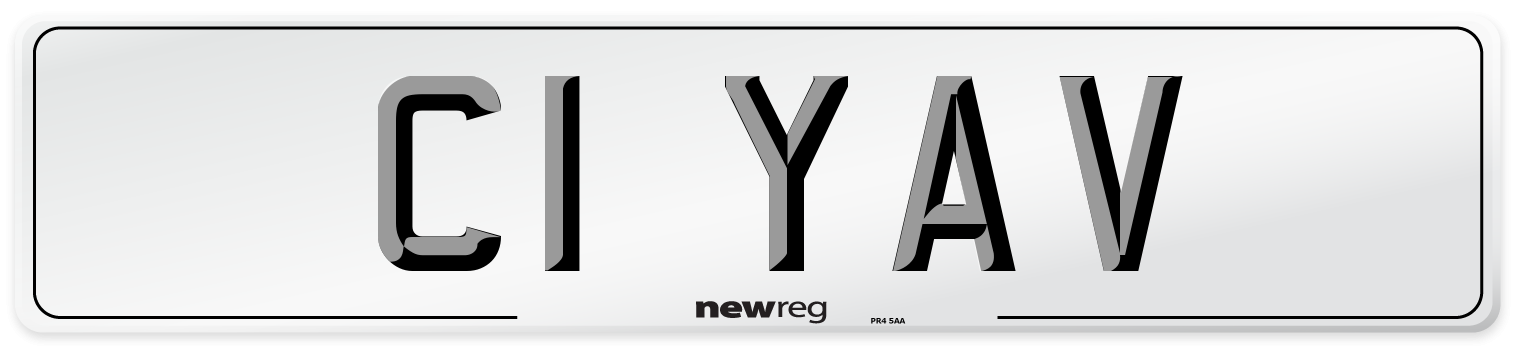 C1 YAV Number Plate from New Reg